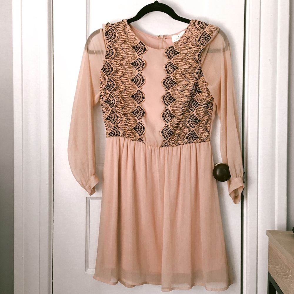 Urban Outfitters Blush Lace Dress
